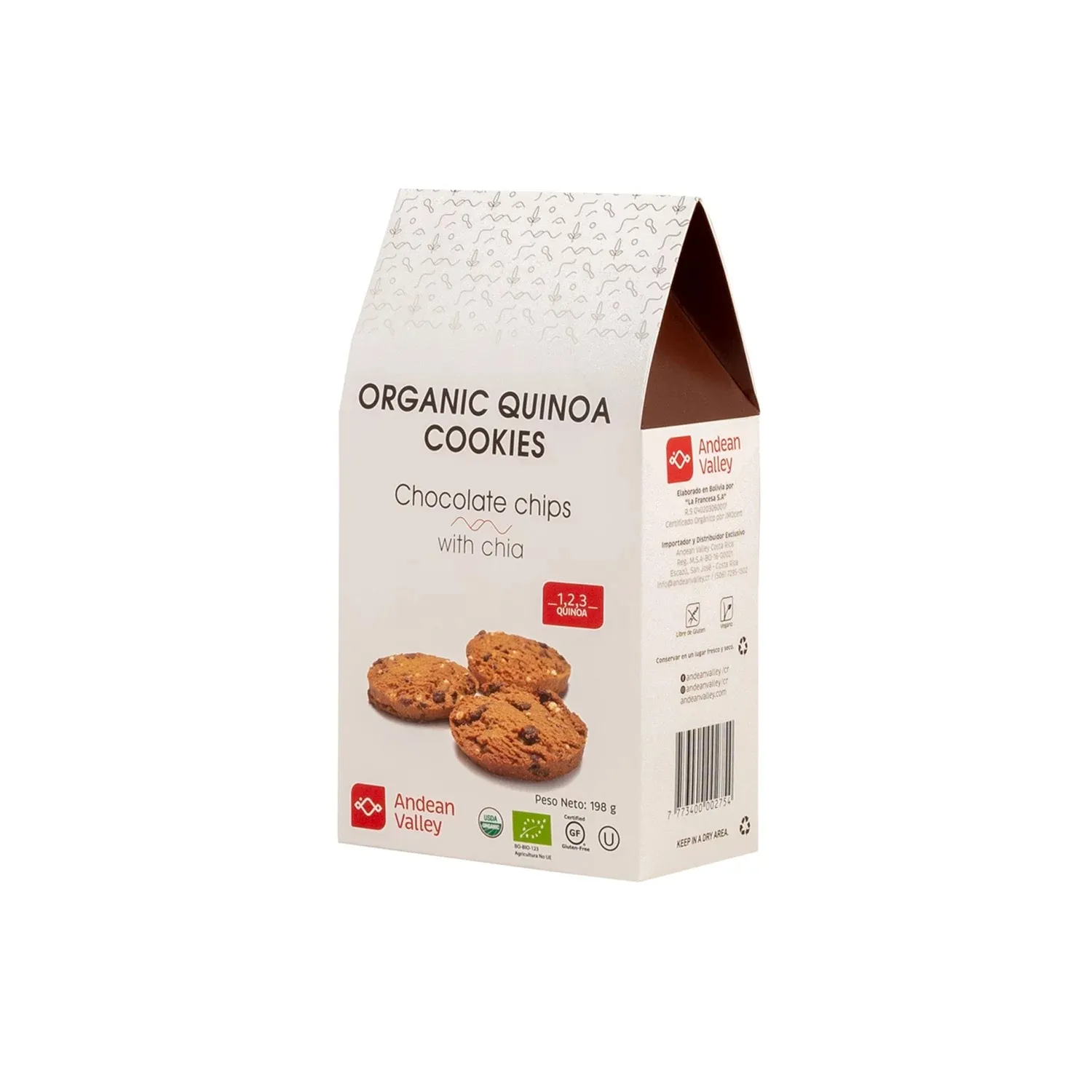 Galleta Orgánica de Quinoa Chocolate Chips-12u