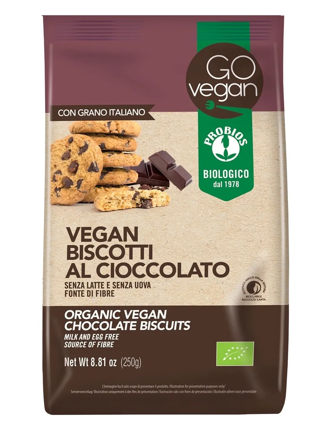 Galletas de chocolate Go Vegan 250g