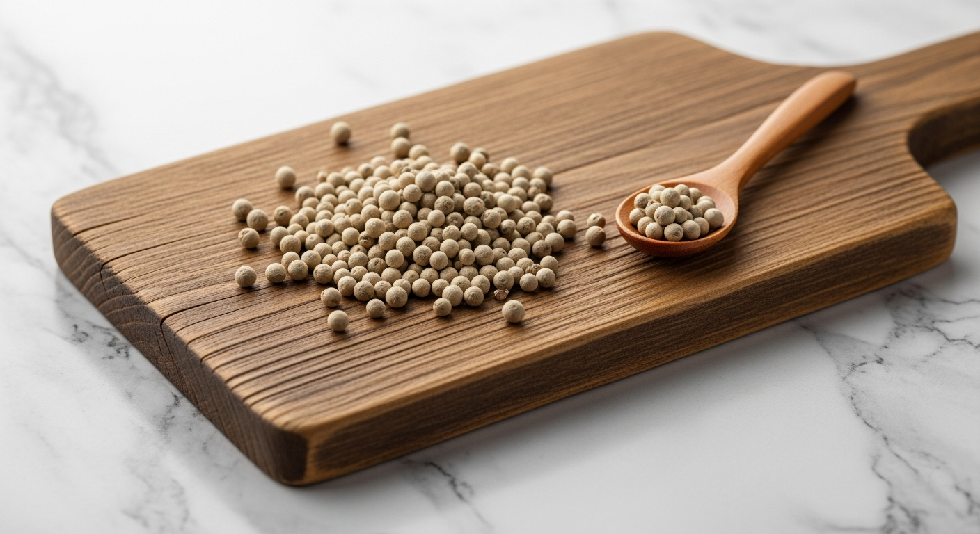 Pimienta blanca orgánica entera 100g.980Z