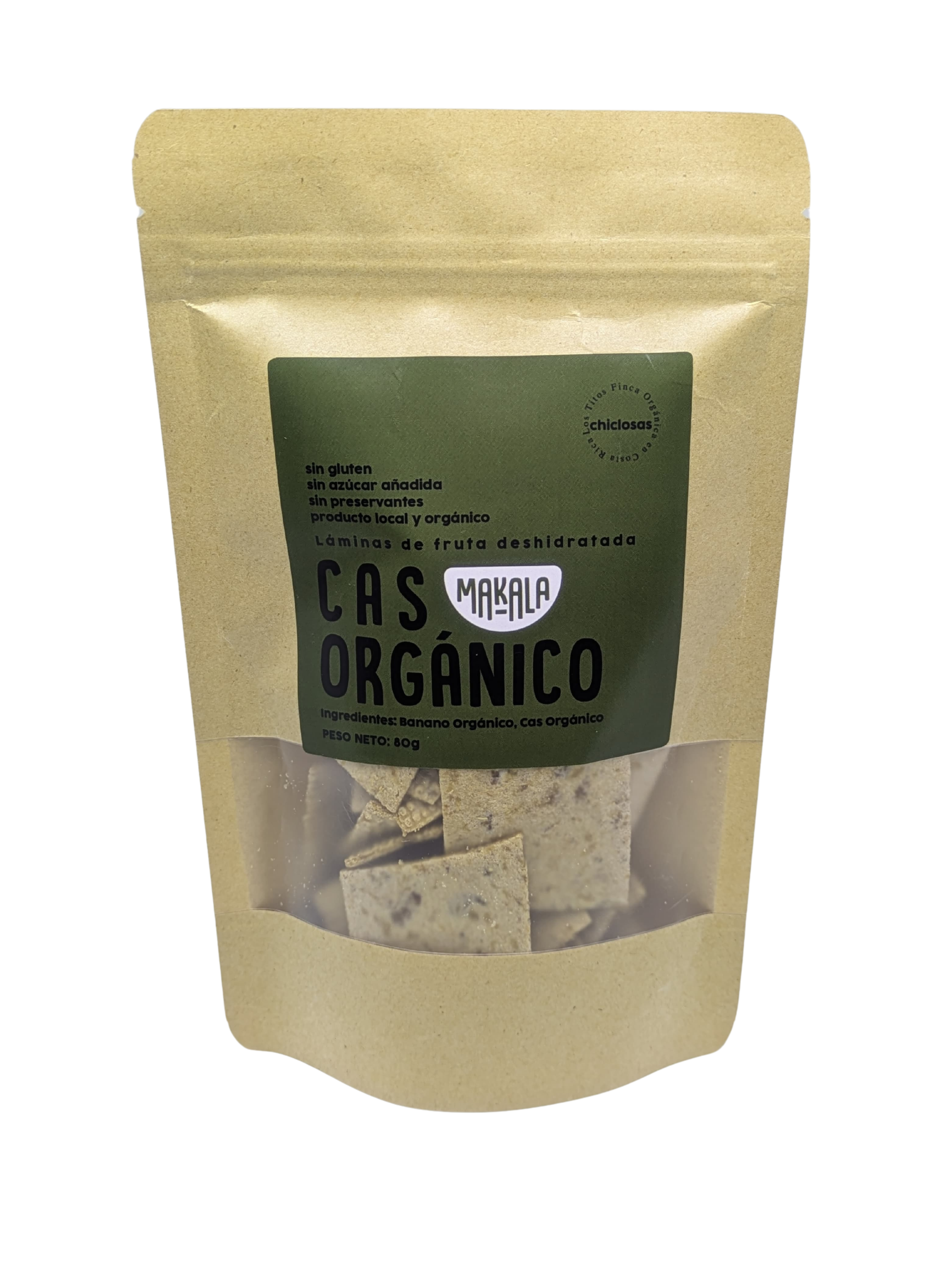 Lámina de Cas Orgánico Deshidratado Makala 80 G