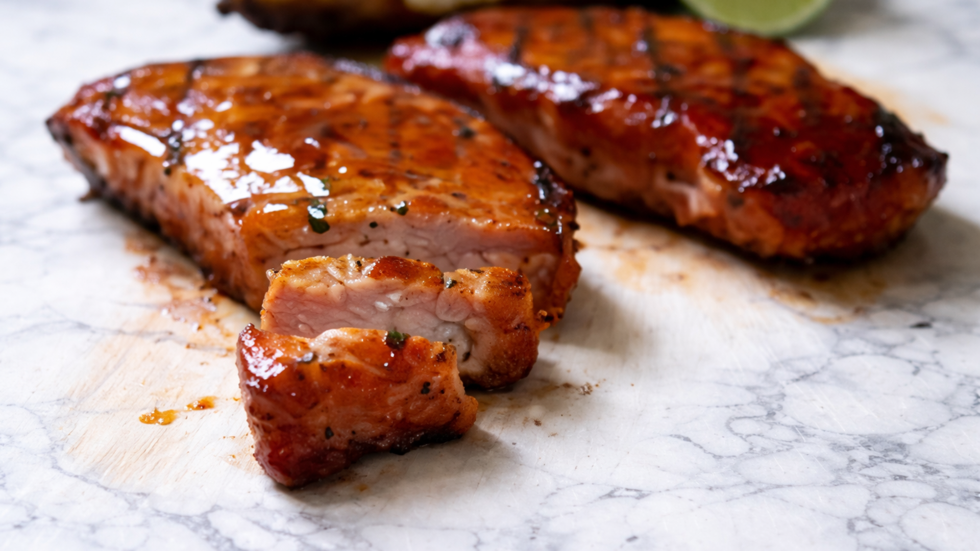 Chuleta grill en salsa de tamarindo congelado